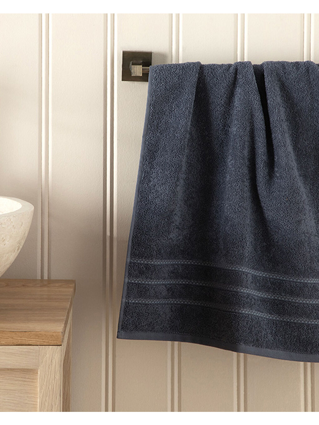 Soft Pamuklu Yüz Havlusu 50x90 cm Antrasit