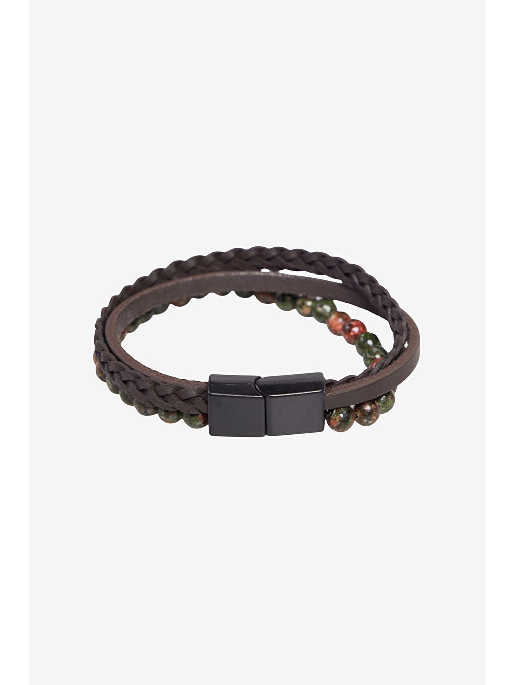 Erkek Kahverengi %100 Deri Bileklik-1