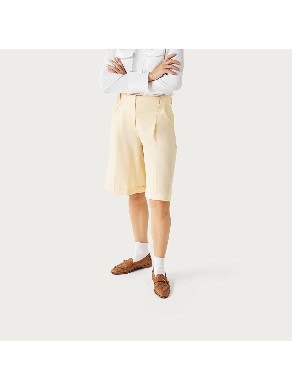 Kahverengi Kadın Babet Ayakkabı 94F5 RAFFIA LOAFERS-5