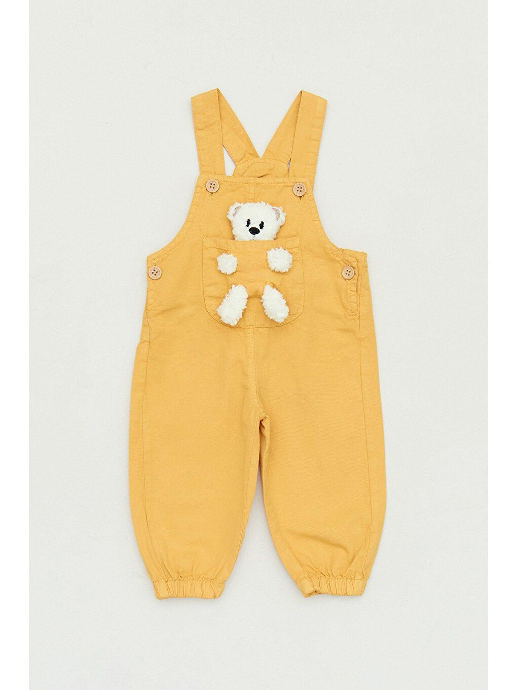 Sarı Ayıcıklı Unisex Çocuk Salopet