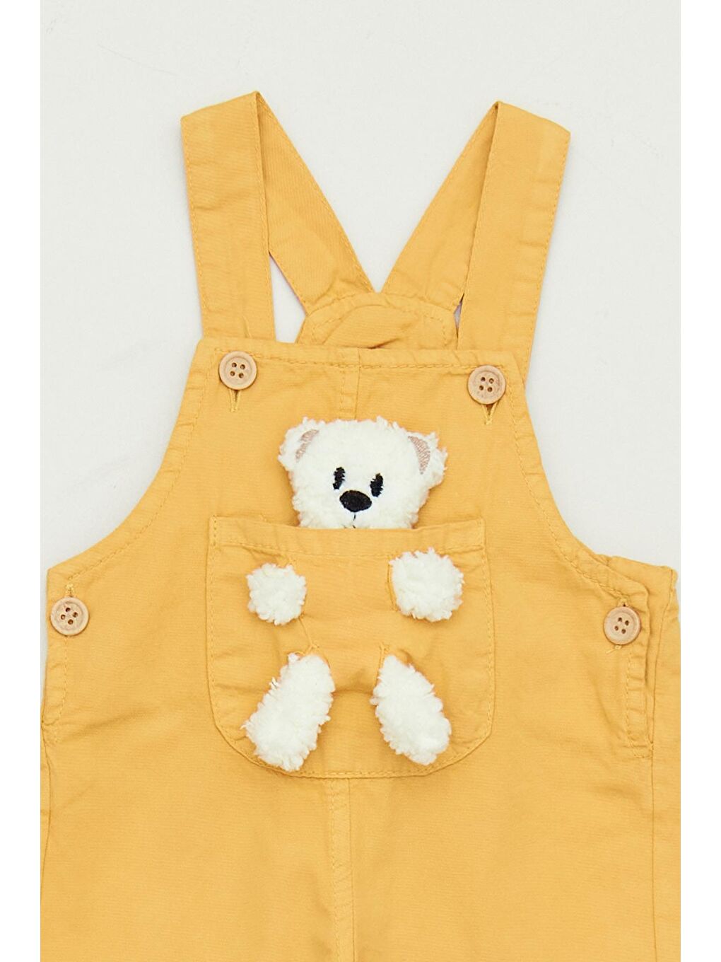 Sarı Ayıcıklı Unisex Çocuk Salopet-2