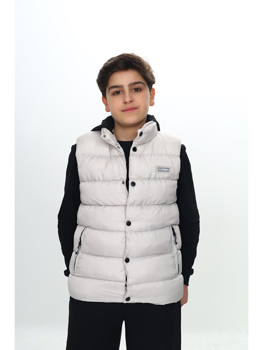 Bej Erkek Çocuk Göğsü Armalı Şişme Yelek