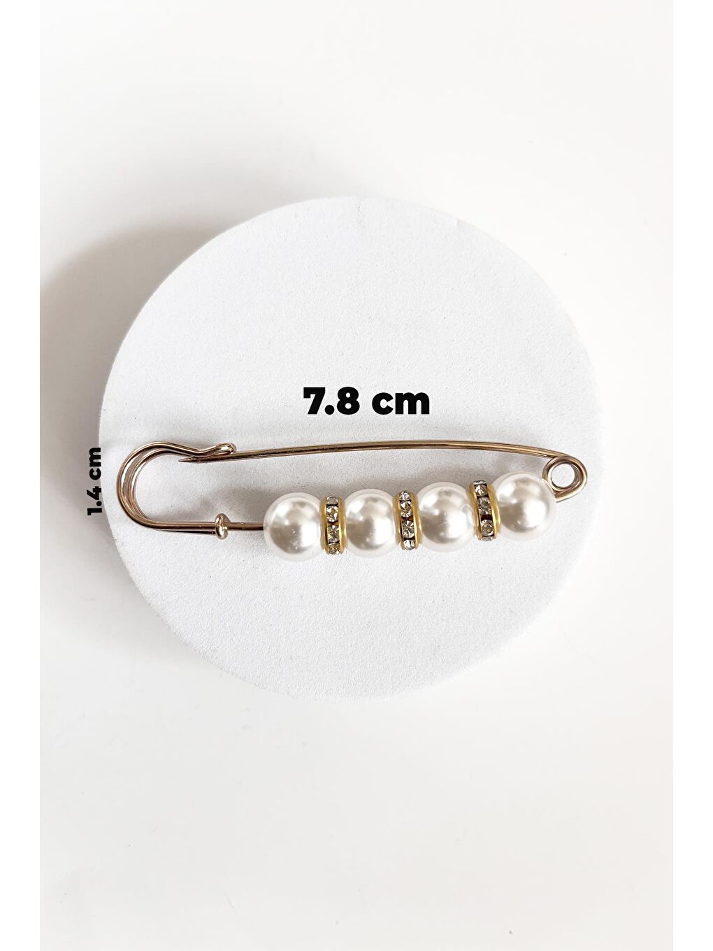 Sarı Çok Amaçlı İnci Detaylı Büyük İskoç İğne 2 Adet-3