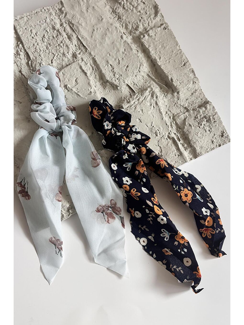 Siyah Fularlı Saç Tokası 2'li Paket