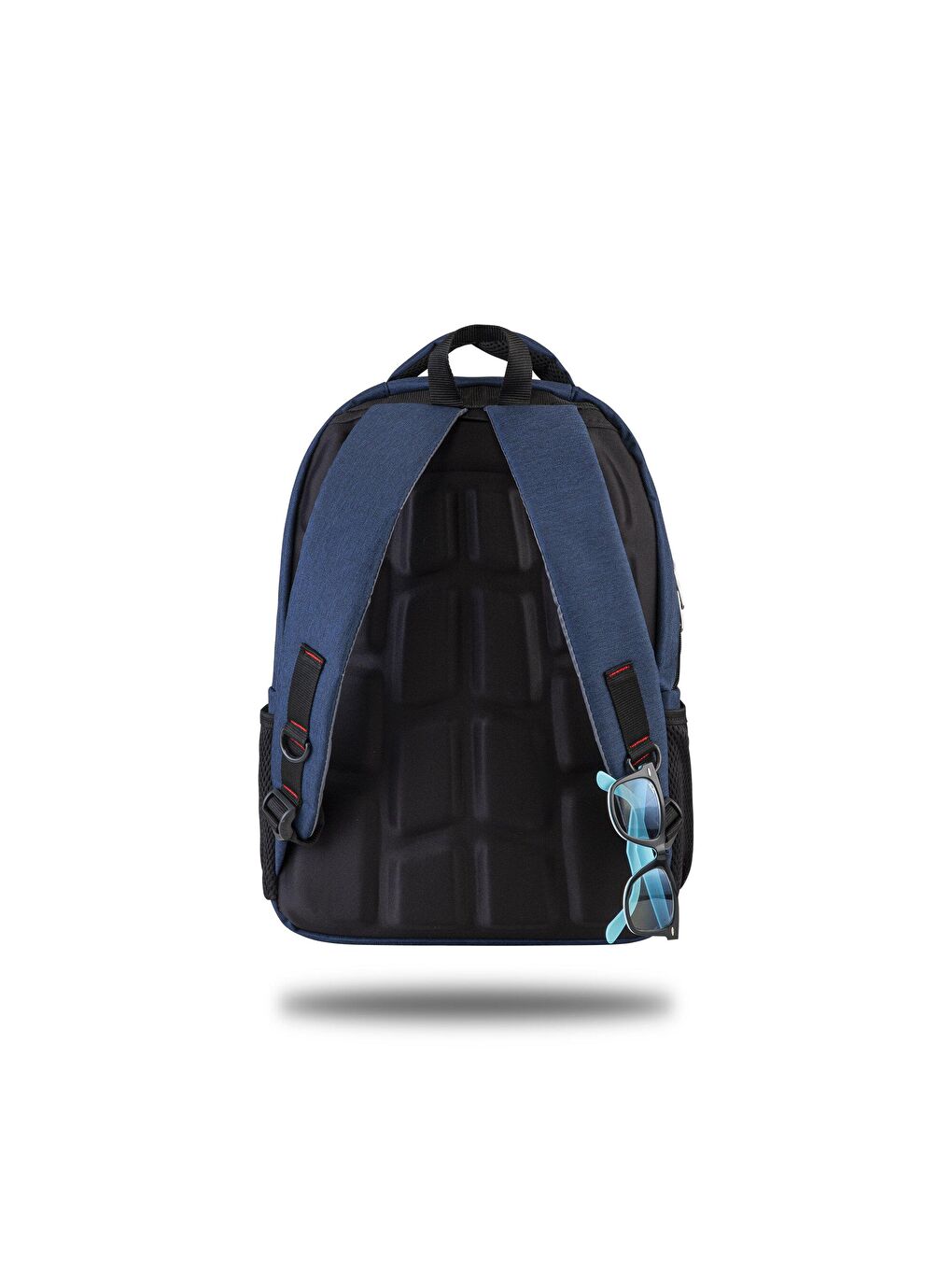 Lacivert 13-14 inç Su Geçirmez Kumaş Fermuar Notebook Sırt Çantası-2