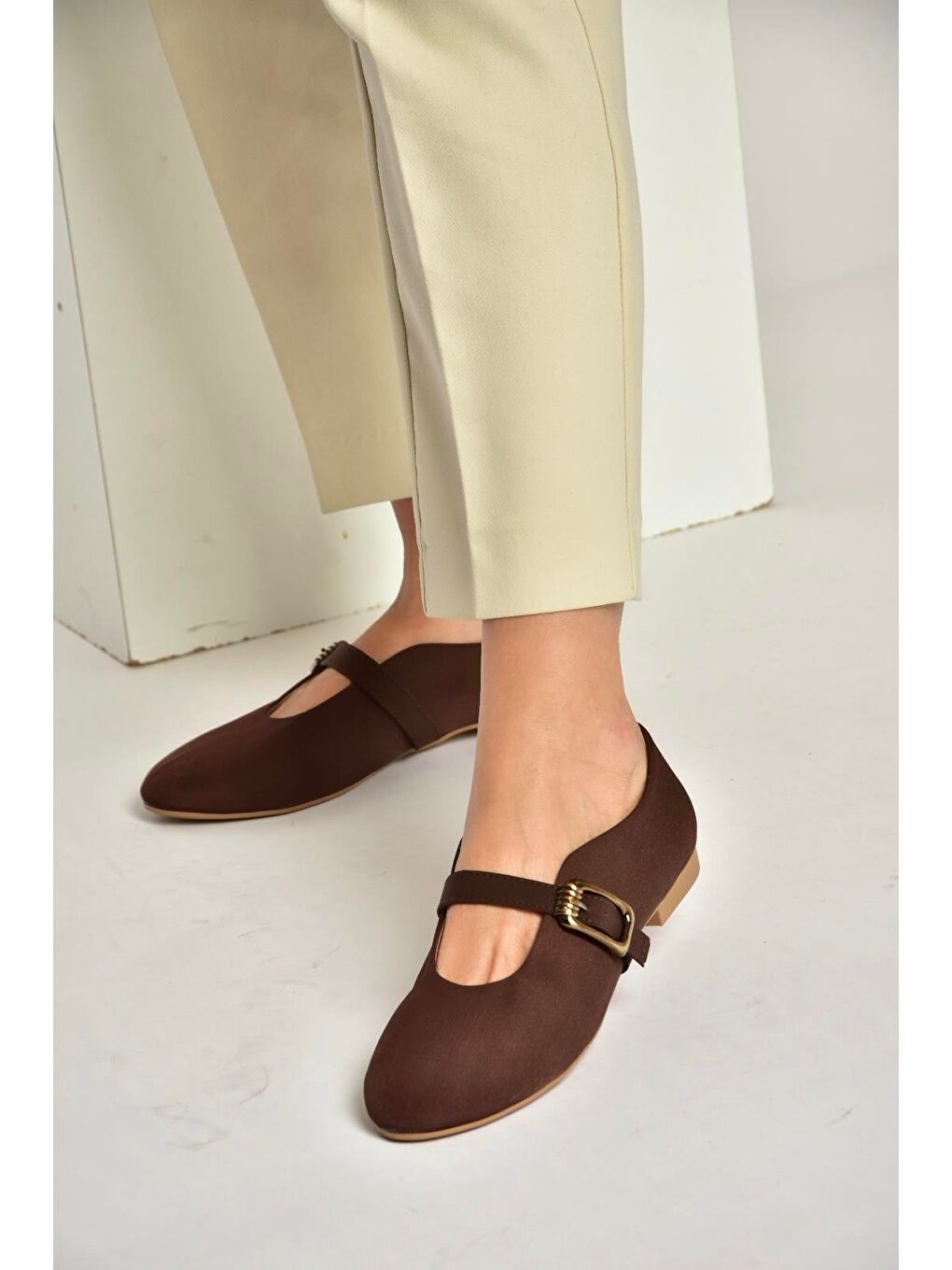 Kahverengi Kadın Babet Y820650204-3