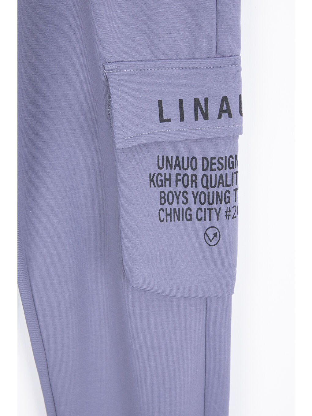 İndigo Yazı Baskılı Cepli Erkek Çocuk Beli Lastikli Eşofman Altı 20207-2