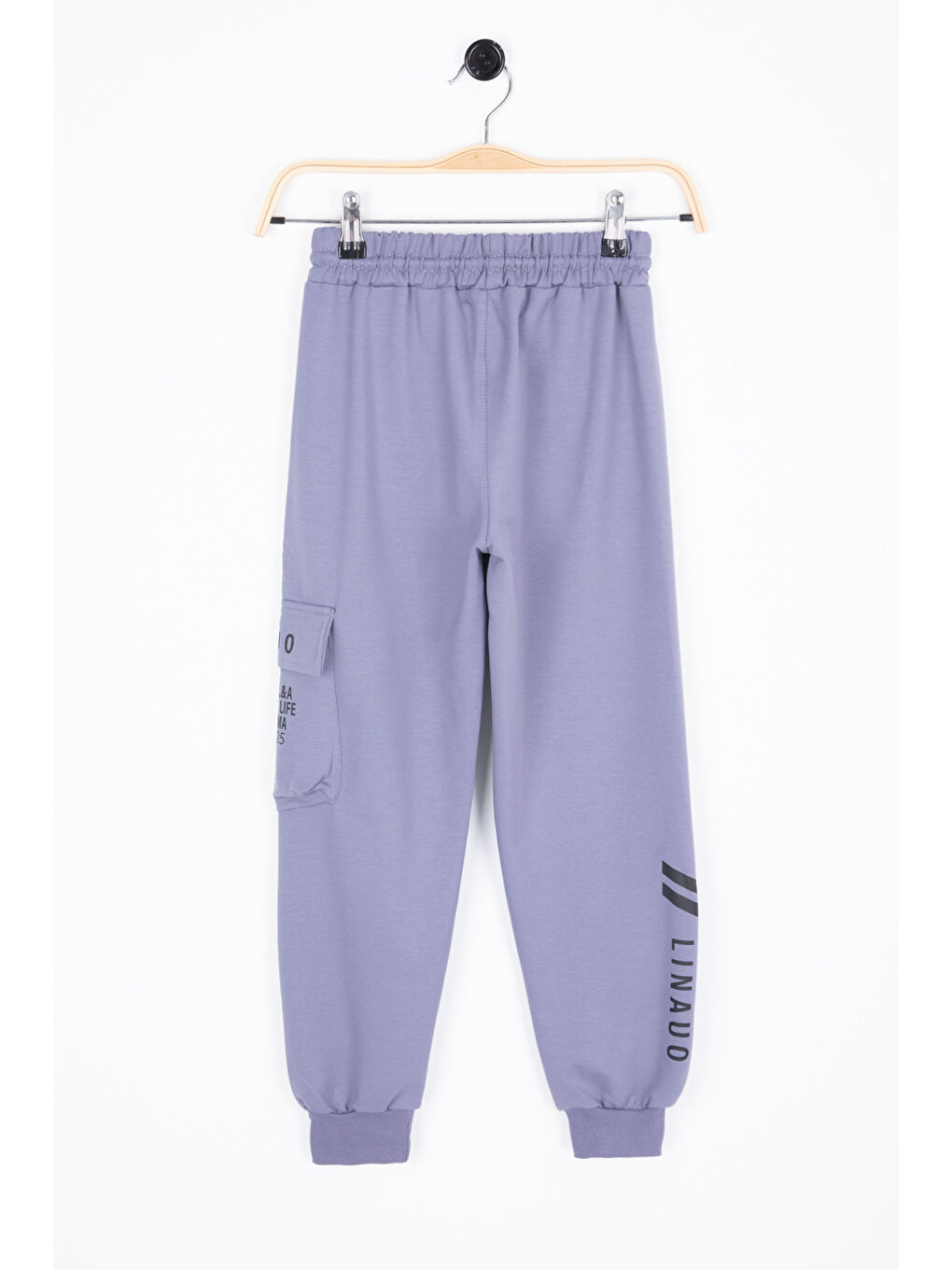 İndigo Yazı Baskılı Cepli Erkek Çocuk Beli Lastikli Eşofman Altı 20207-3