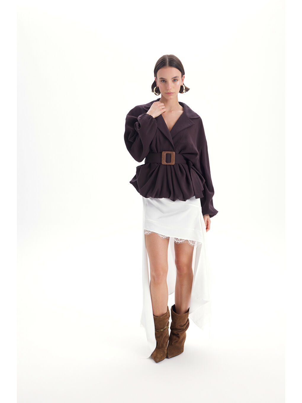 Morlina Dantel Detay Ekru Saten Etek-1