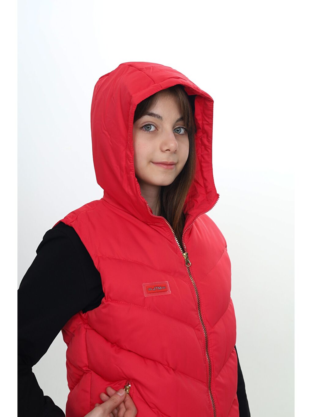 Kırmızı Kız Çocuk Göğsü Armalı Şişme Yelek-9