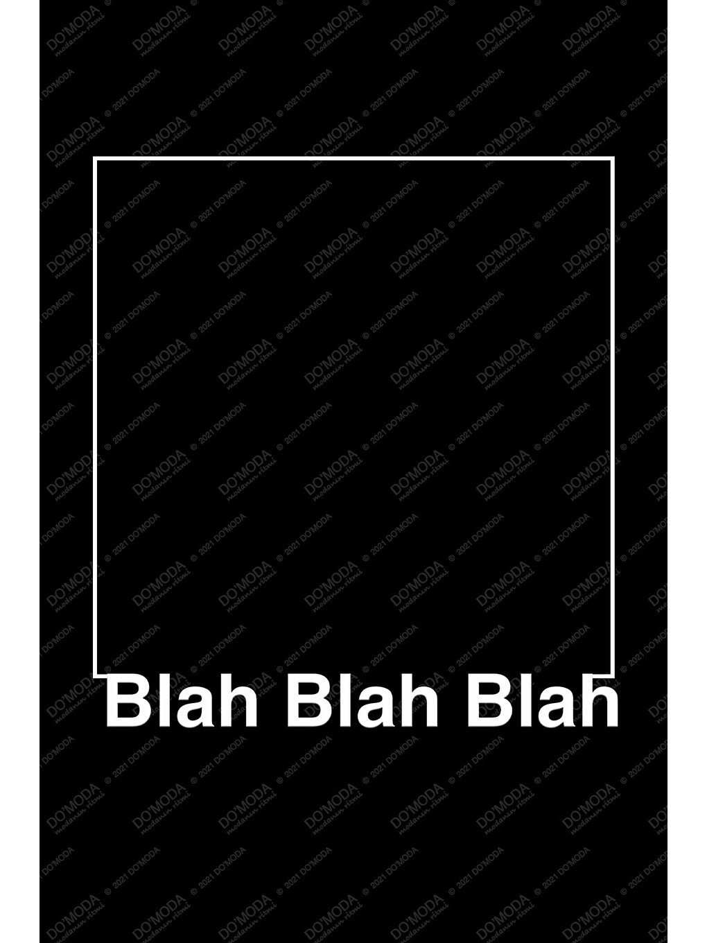 Siyah Blah Grafik Baskılı, Pamuklu Bisiklet Yaka Erkek Tişört-2