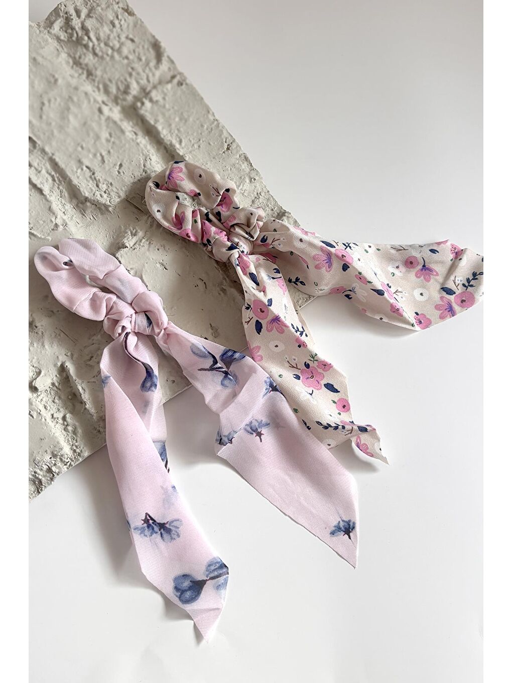 Lila Fularlı Saç Tokası 2'li Paket-2