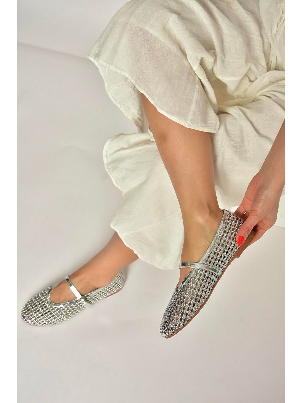 Gri Gümüş Kadın Babet Y820724109-2