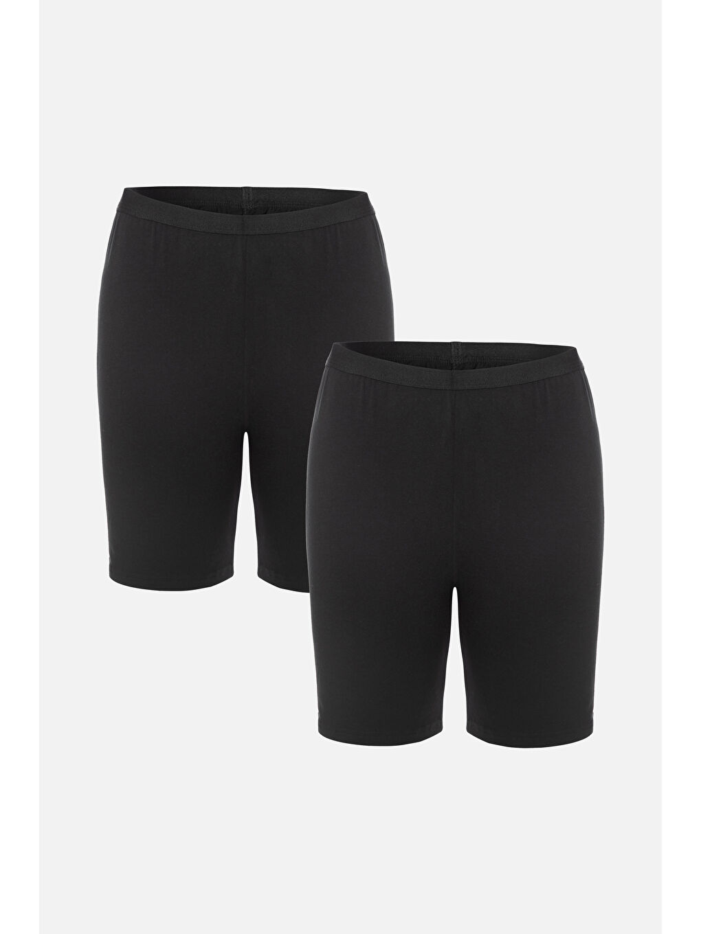 Siyah Kadın Viskon Yumuşak Tuşe İkili İçlik Tayt