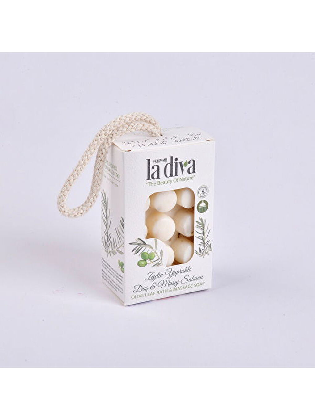 Zeytin Yapraklı Duş ve Masaj Sabunu - Beyaz - 120 gr-1