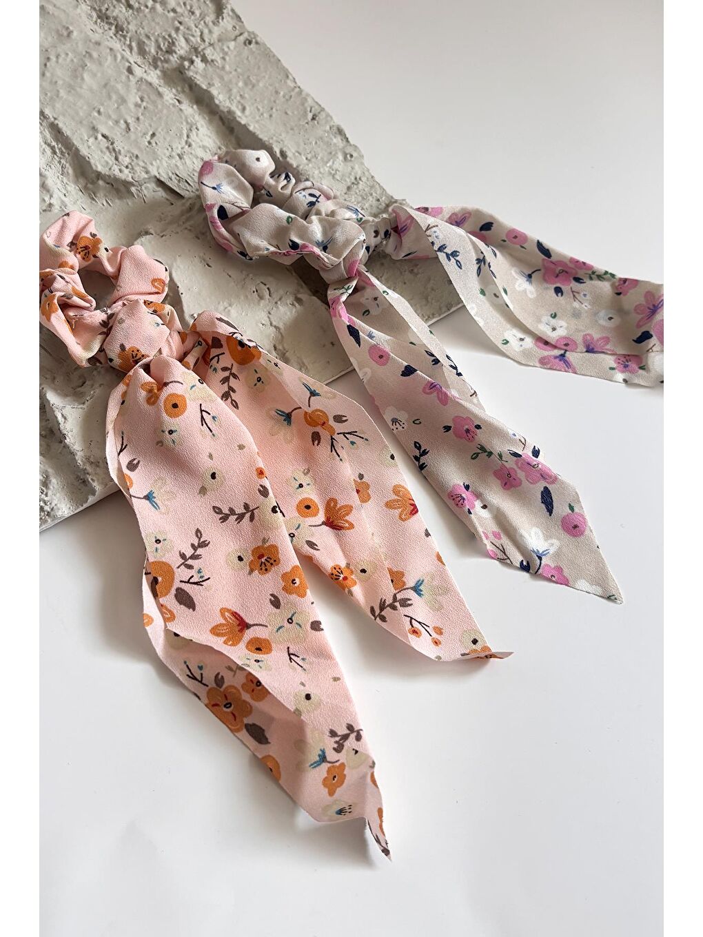 Pembe Fularlı Saç Tokası 2'li Paket-1