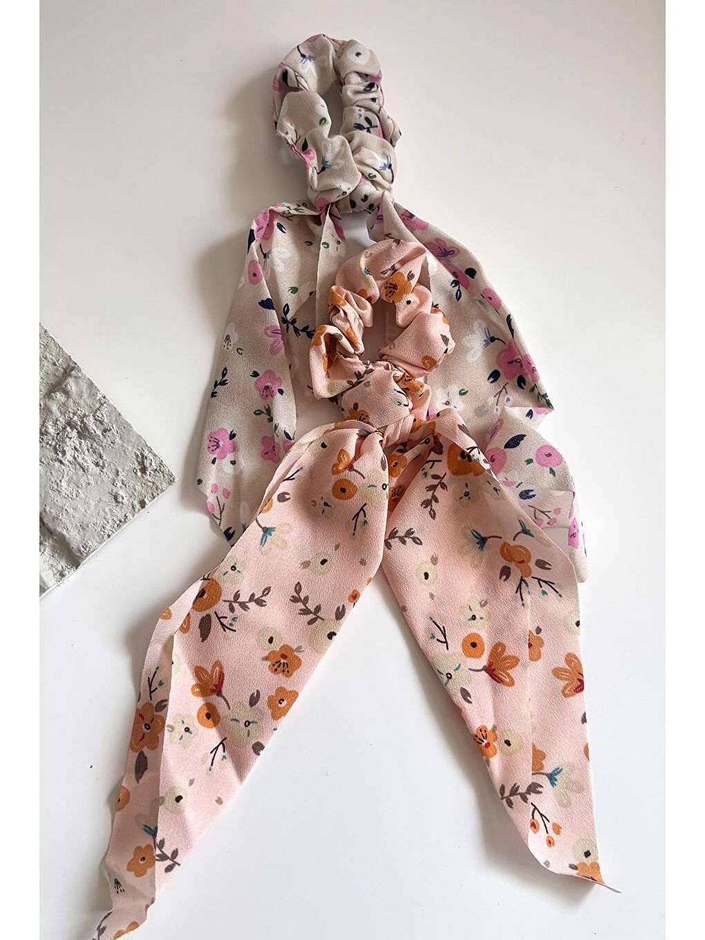 Pembe Fularlı Saç Tokası 2'li Paket-2