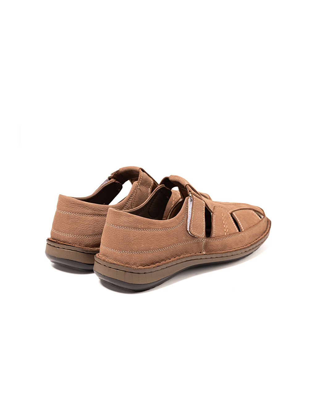 Kahverengi Erkek Sandalet OG-146 923 Gri Havlu Nubuk-3