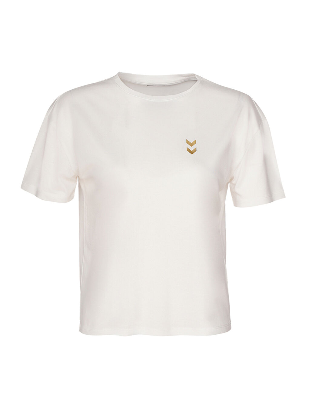 Sajar Kadın Ekru Yuvarlak Yaka Tişört