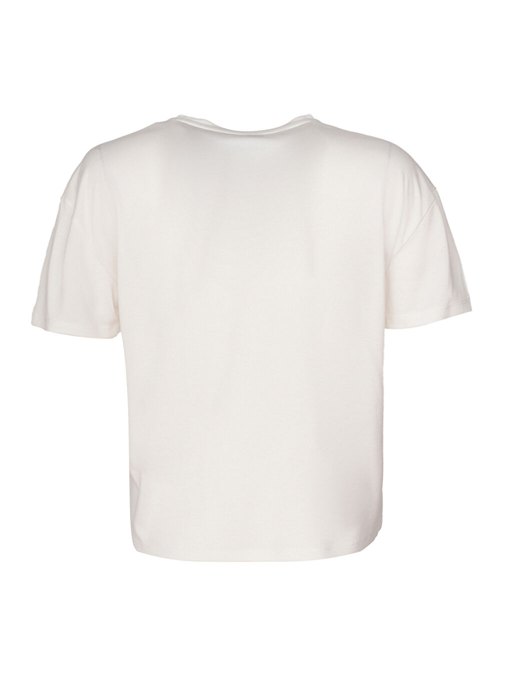 Sajar Kadın Ekru Yuvarlak Yaka Tişört-2