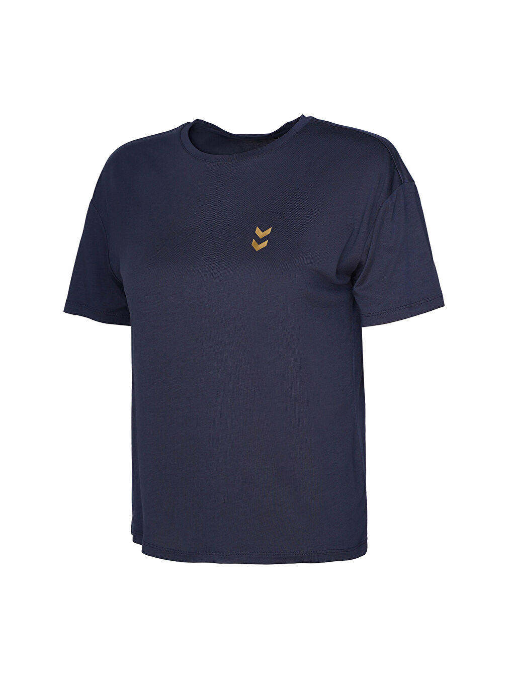 Sajar Kadın Lacivert Yuvarlak Yaka Tişört-1