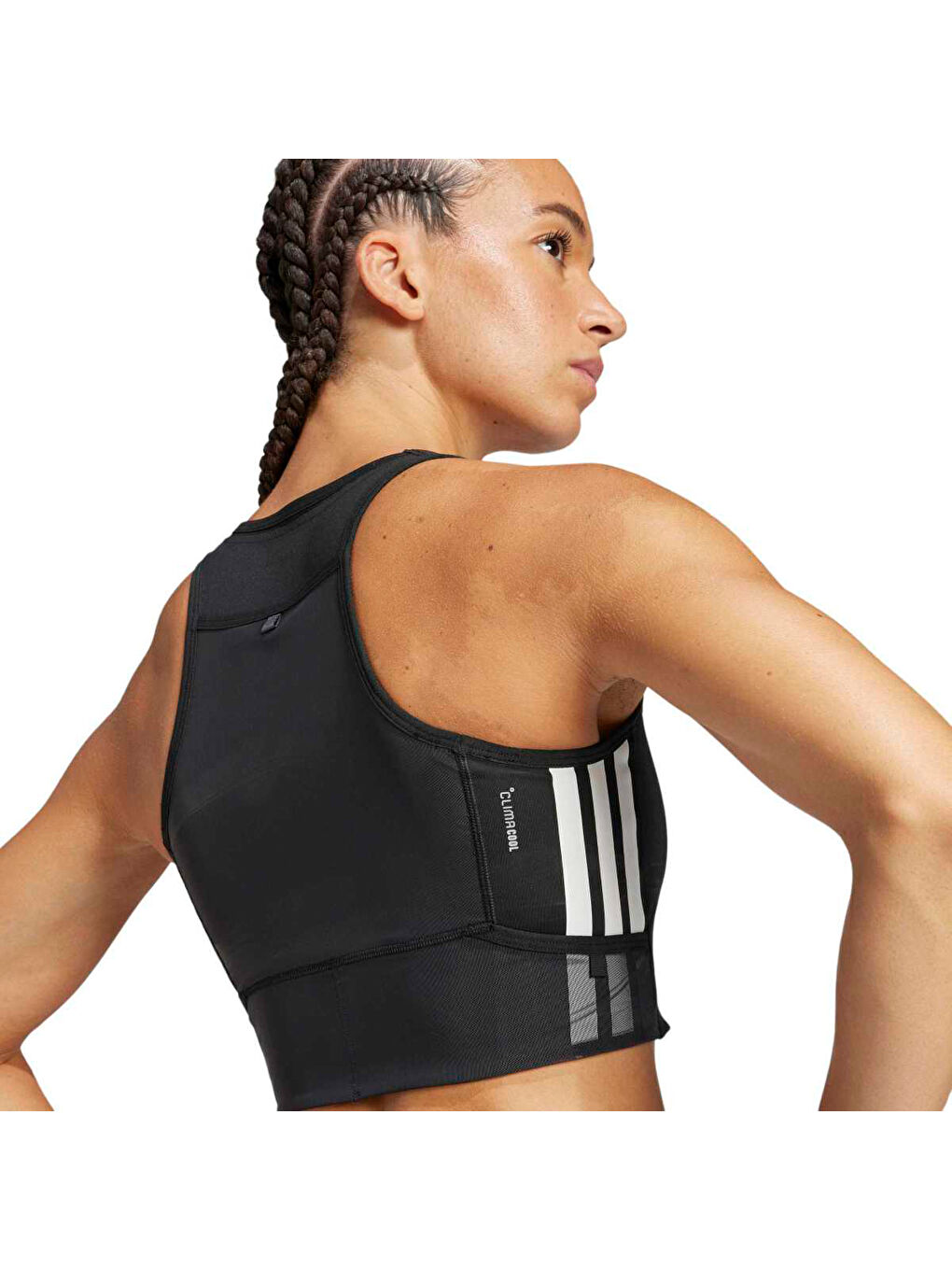 Adizero Kadın Siyah Yuvarlak Yaka Crop-2