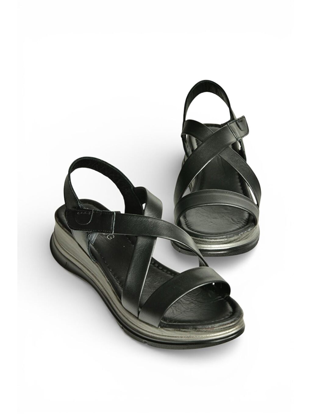 Siyah Kadın Sandalet Y555420203-1