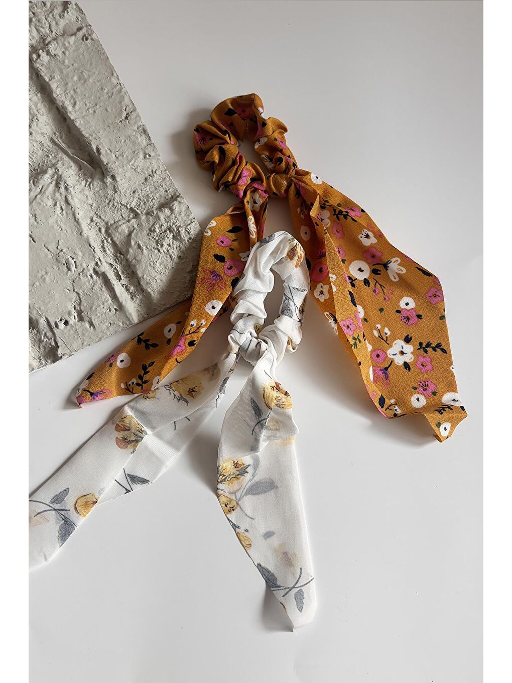 Kahverengi Fularlı Saç Tokası 2'li Paket-2