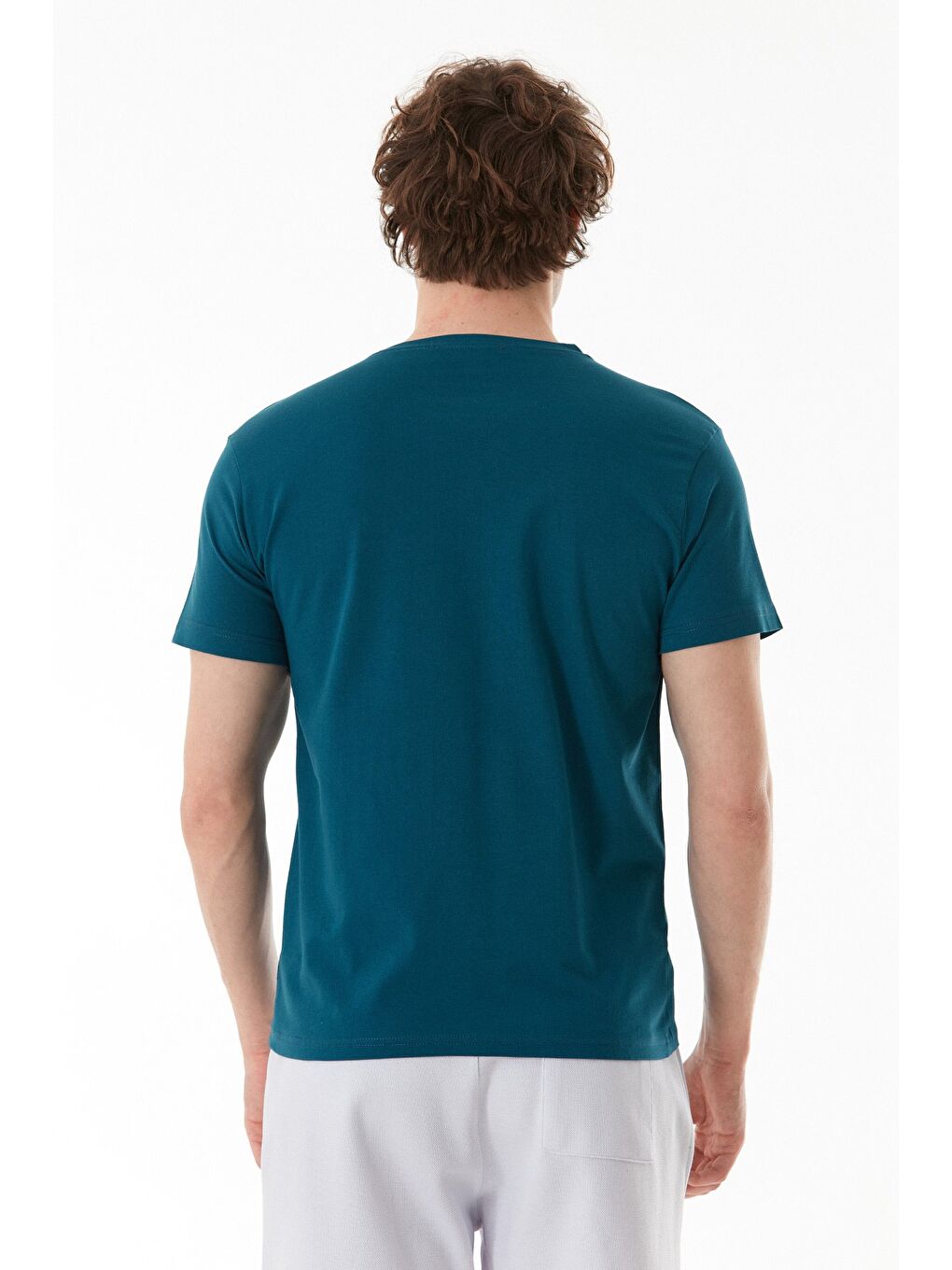 İndigo Basic Bisiklet Yaka Tişört-4