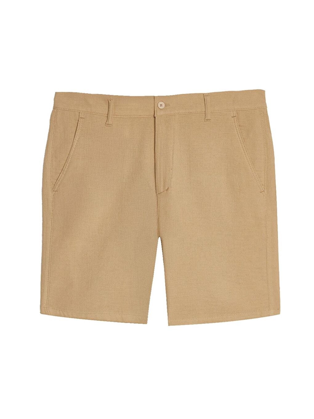 Kahverengi Erkek Regular Rahat Kesim Yandan Cepli Fermuarlı Bermuda Şort-3