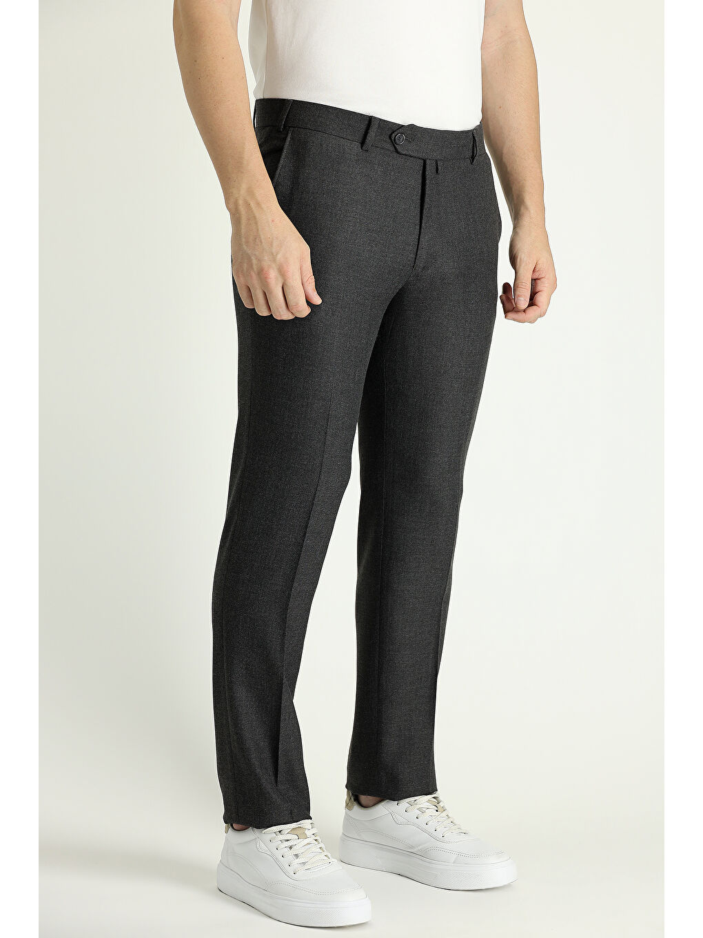 Antrasit Elastanlı Klasik Kumaş Pantolon