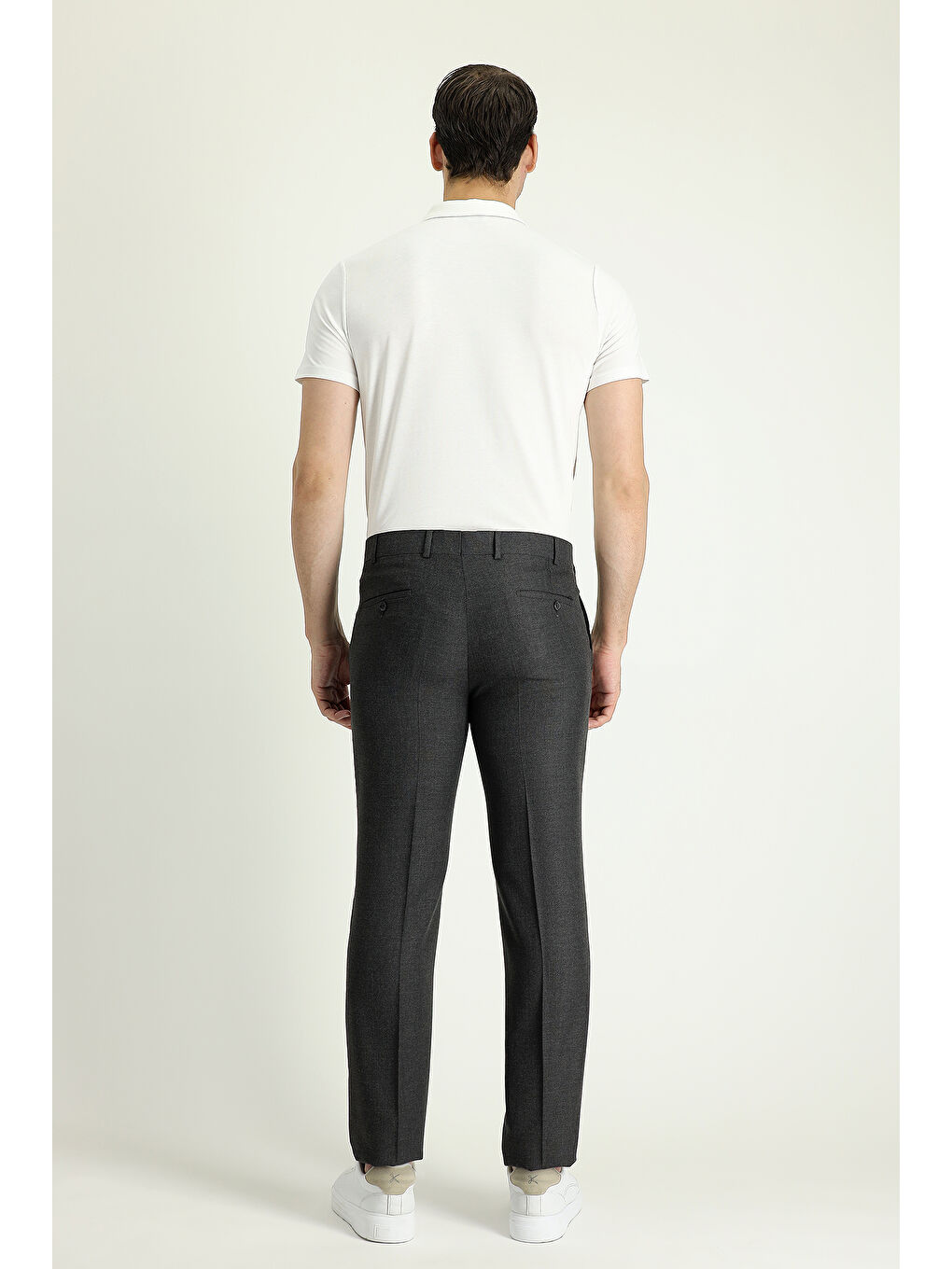 Antrasit Elastanlı Klasik Kumaş Pantolon-2