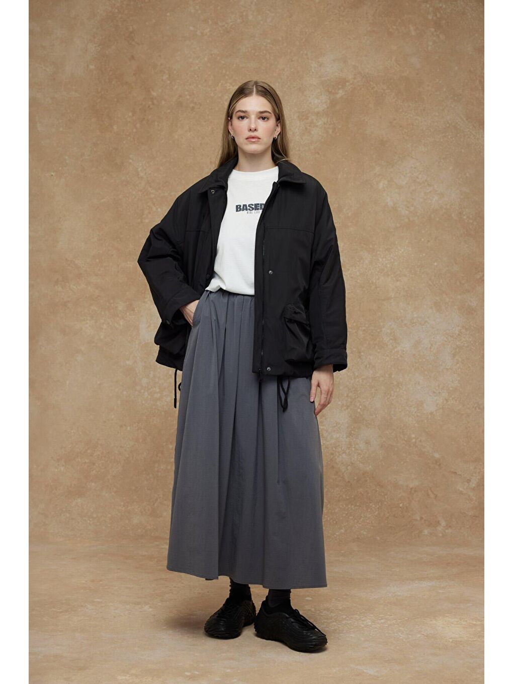 Oversize Bomber Mont Siyah-1