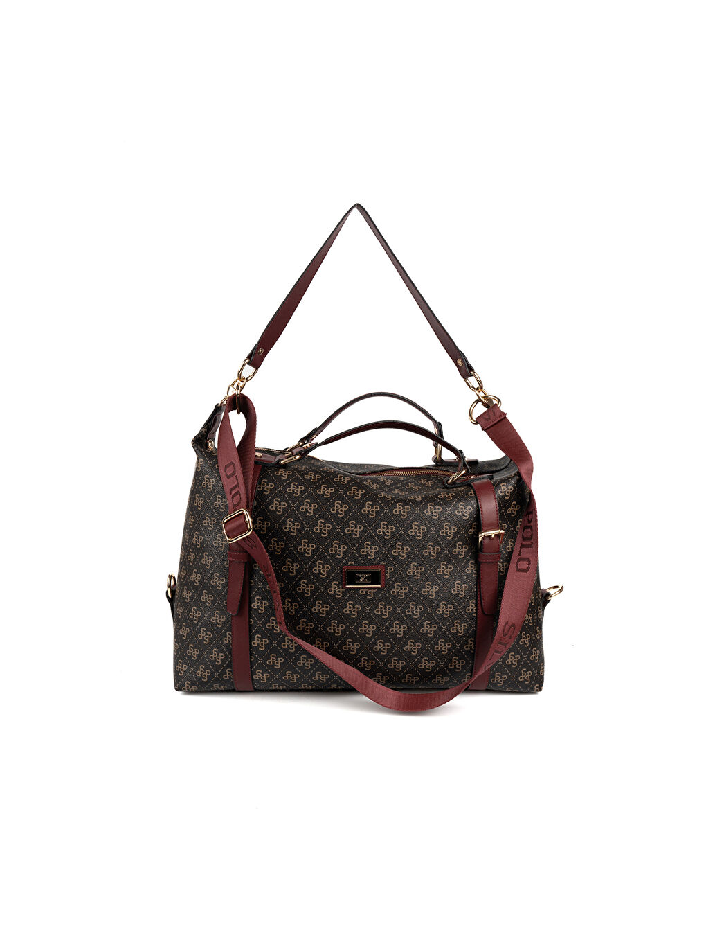 Kahverengi Kadın Omuz Çantası 1064-48290 SILVER POLO BAYAN ÇANTASI M178 KAHVE SARI-MAT BORDO