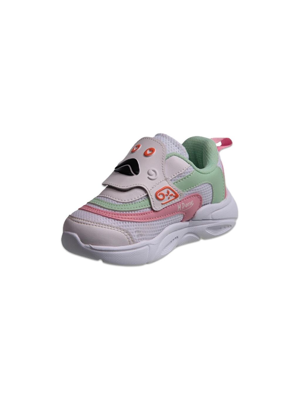 M.P ONE Beyaz GlowStep Bebek Velcro BEYAZ-YEŞİL Sneaker - 3