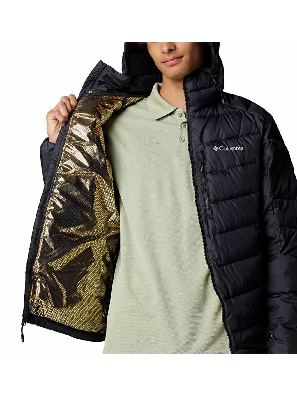 Siyah Labyrinth Loop Hooded Erkek Mont WO3560-3