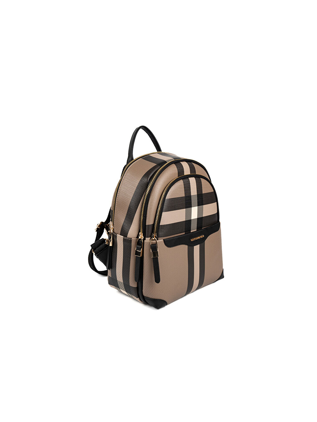 Kahverengi Kadın 1265-48629 SILVER POLO SIRT ÇANTASI MK80 KAHVE-MAT SİYAH-1