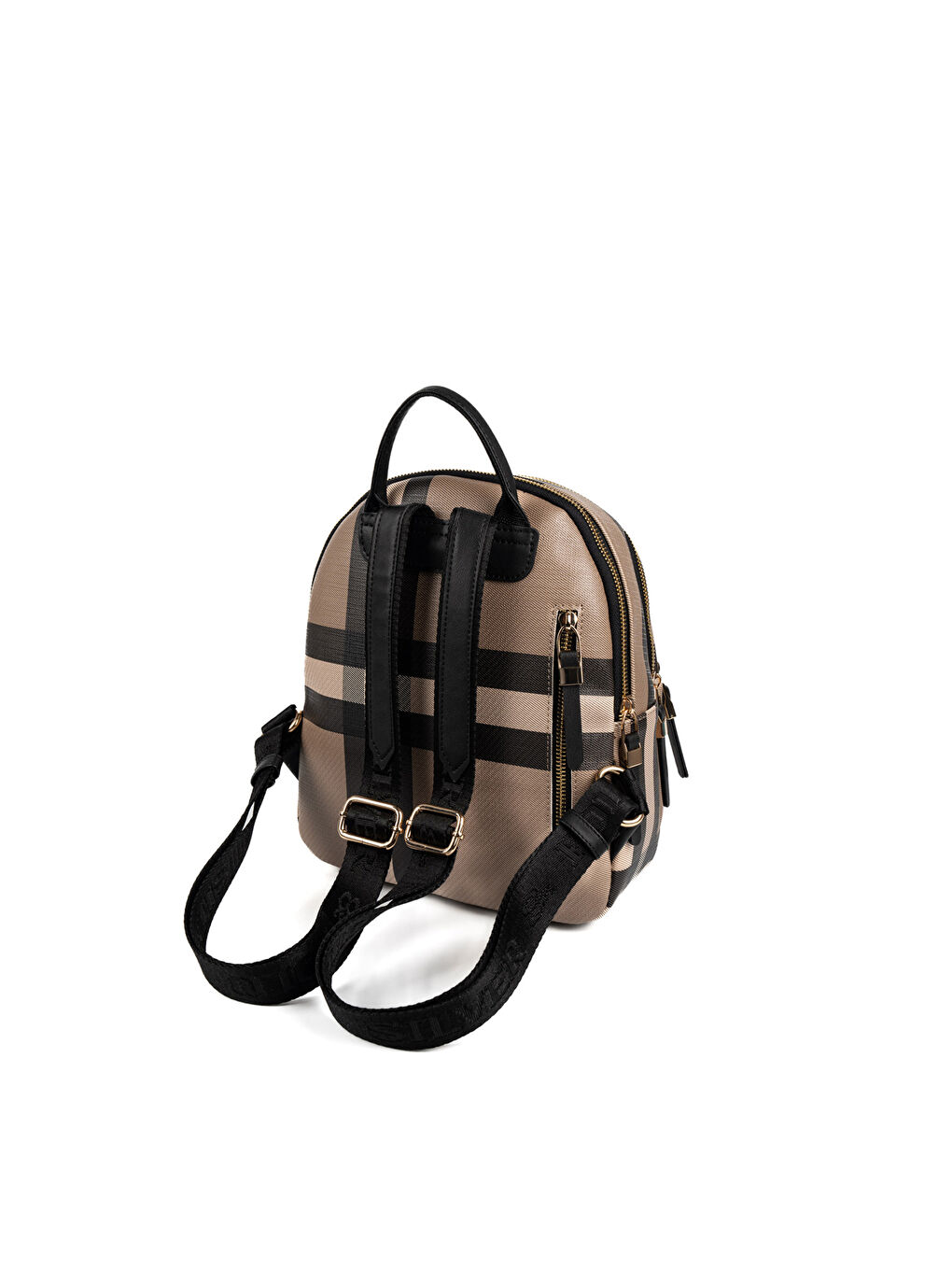 Kahverengi Kadın 1265-48629 SILVER POLO SIRT ÇANTASI MK80 KAHVE-MAT SİYAH-3