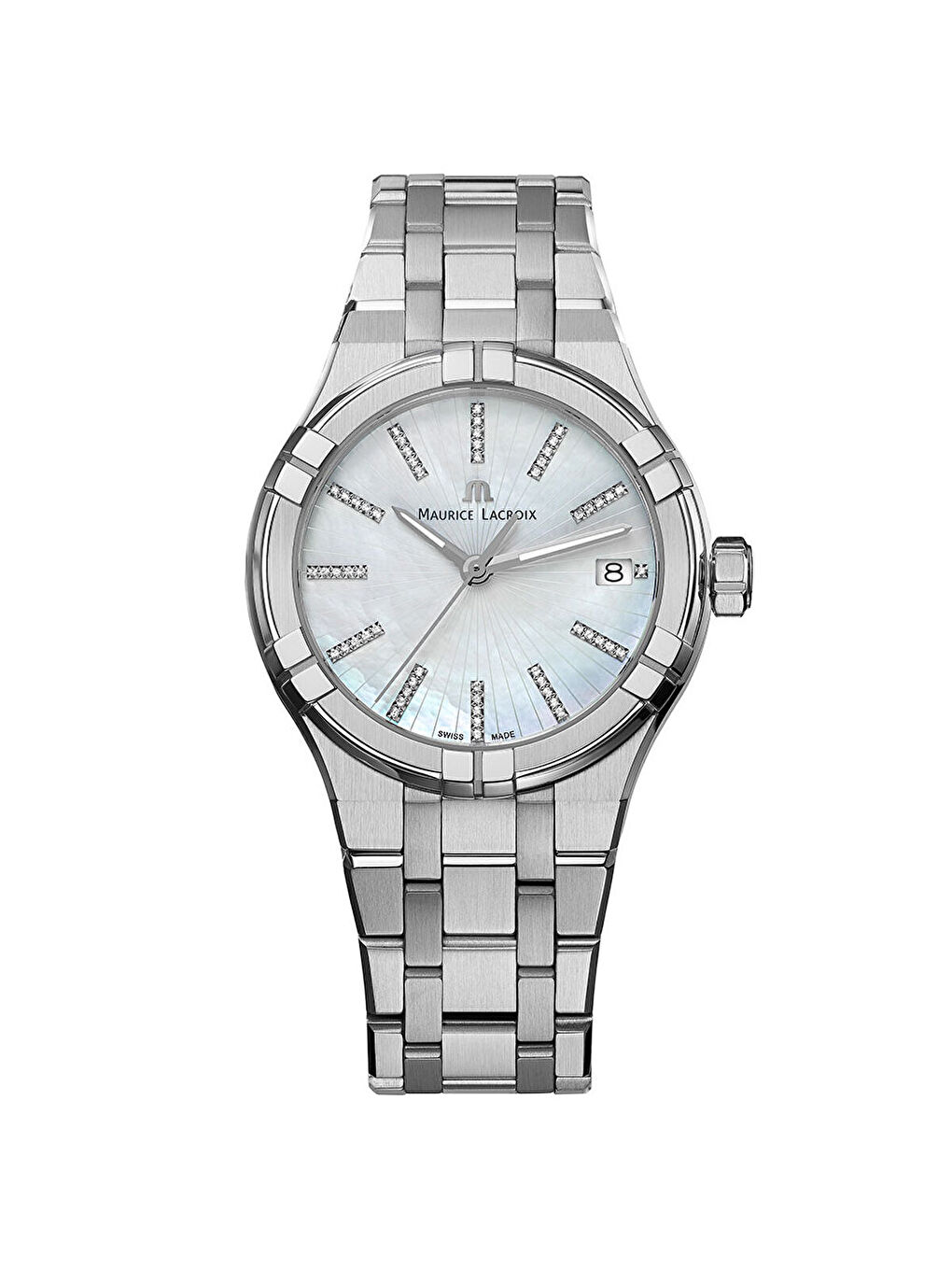 Gri ML-AI1106SS002170-1 Pırlantalı Kadın Kol Saati