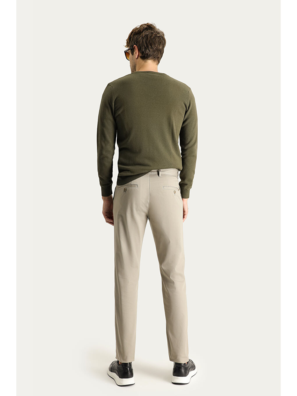 Kahverengi Regular Fit Elastanlı Kanvas / Chino Pantolon-4