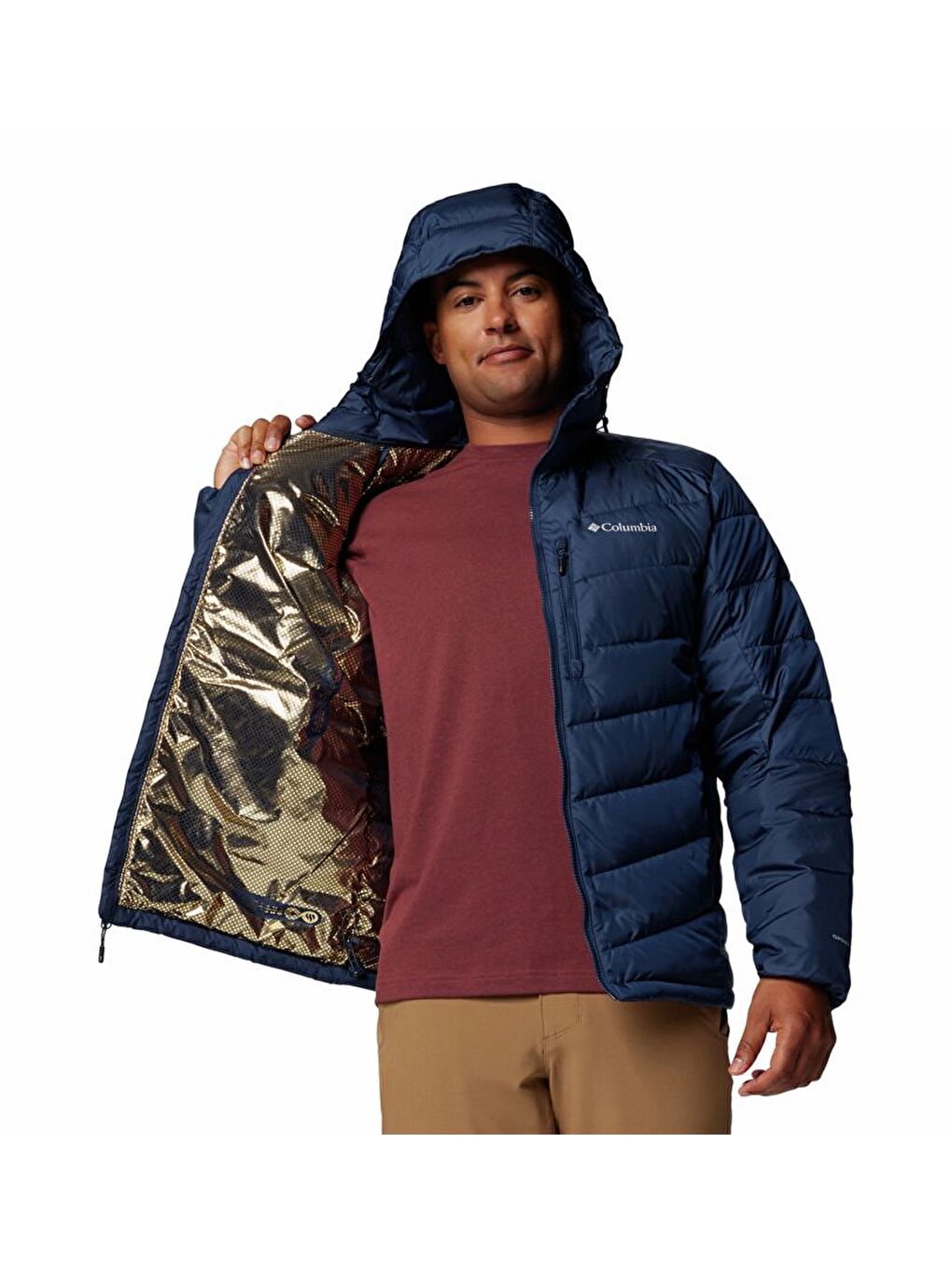 Lacivert Labyrinth Loop Hooded Erkek Mont WO3560-2