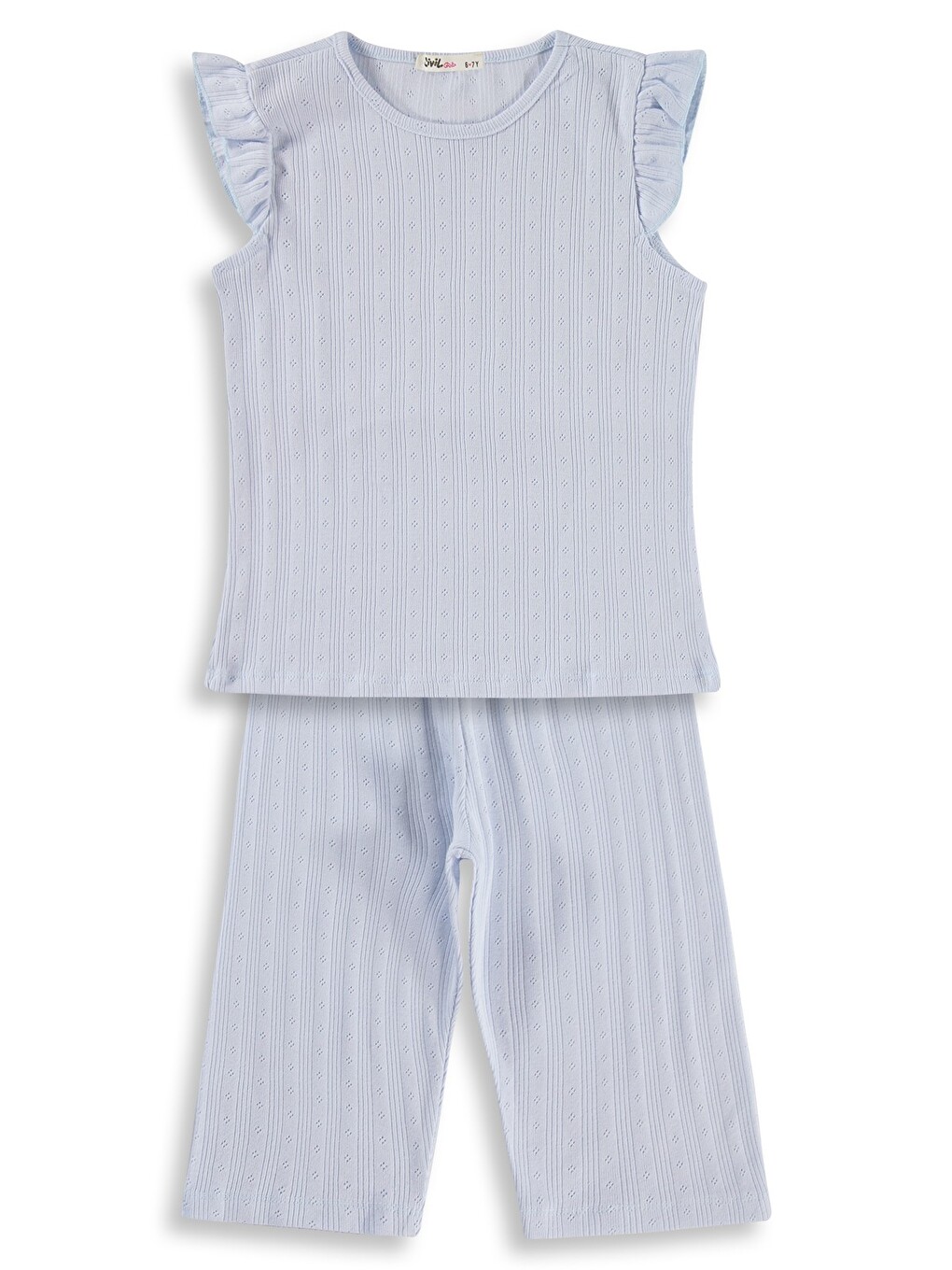Girls Kaprili 10-13 Yaş Pijama Takımı - Mavi