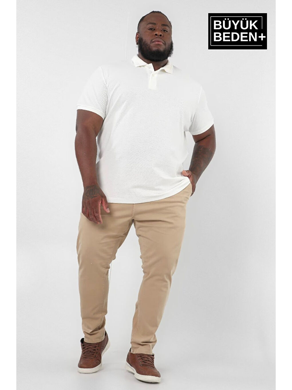 Beyaz Erkek Polo Yaka Tişört SPR25BPL25-1