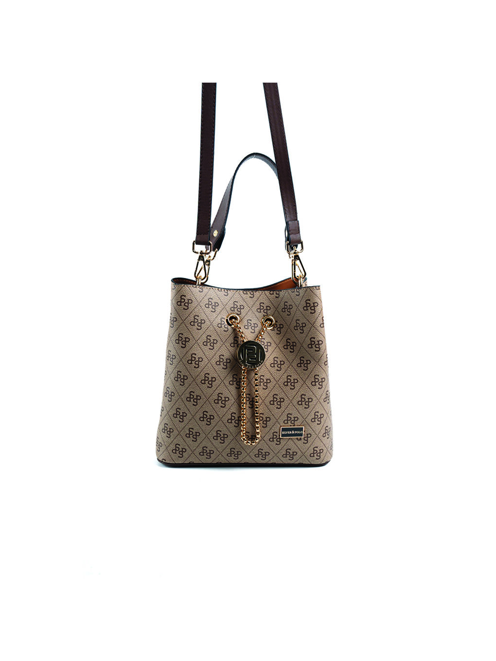 Bej Kadın Omuz Çantası 967-48160SILVER POLO ÇAPRAZ BAYAN ÇANTASI M178 KOYU BEJ-MAT KAHVE-4