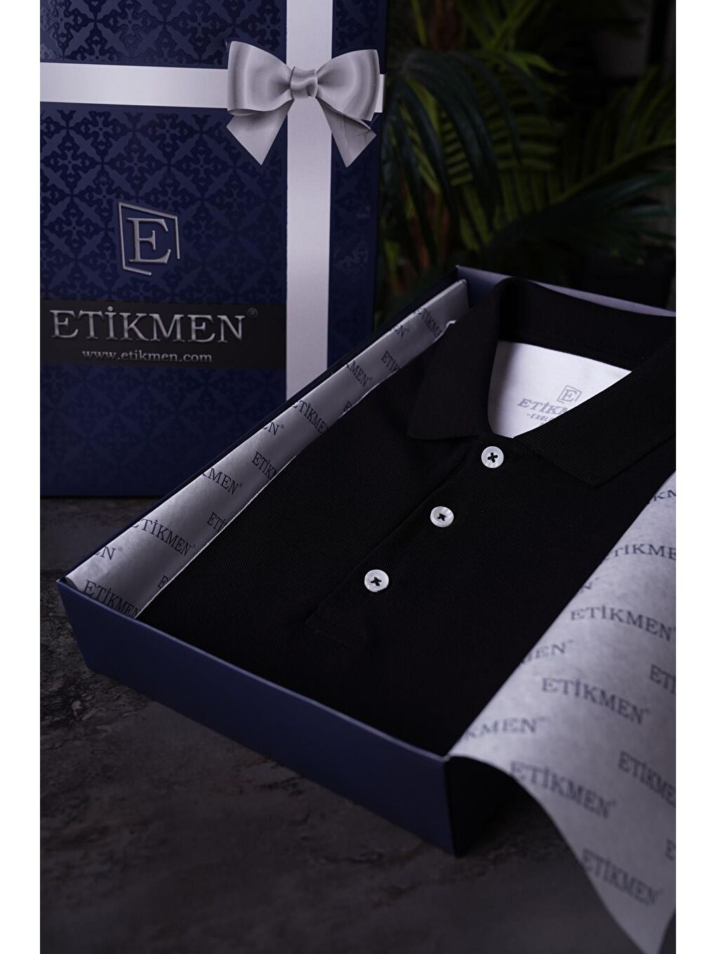 Gri Beyaz Siyah Çift Renkli Erkek Polo Yaka %100 Pamuk Tişört-3