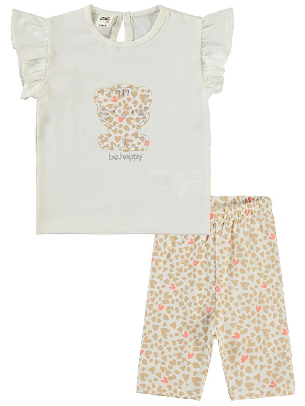Baby Be Happy Nakışlı 6-18 Ay Takım - Ekru12-18 Ay-2