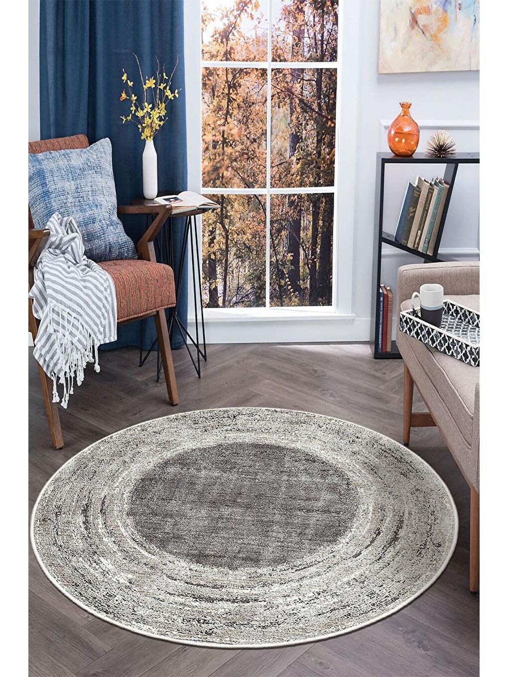 Karışık Dekoratif Özel Tasarım Modern Halı 80x80-1