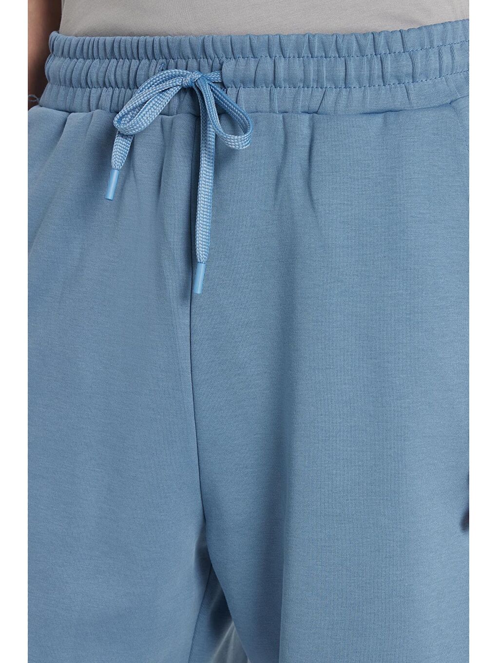 Erkek Relax Fit Rahat Kesim Yandan Cepli Bermuda Mavi Şort-2