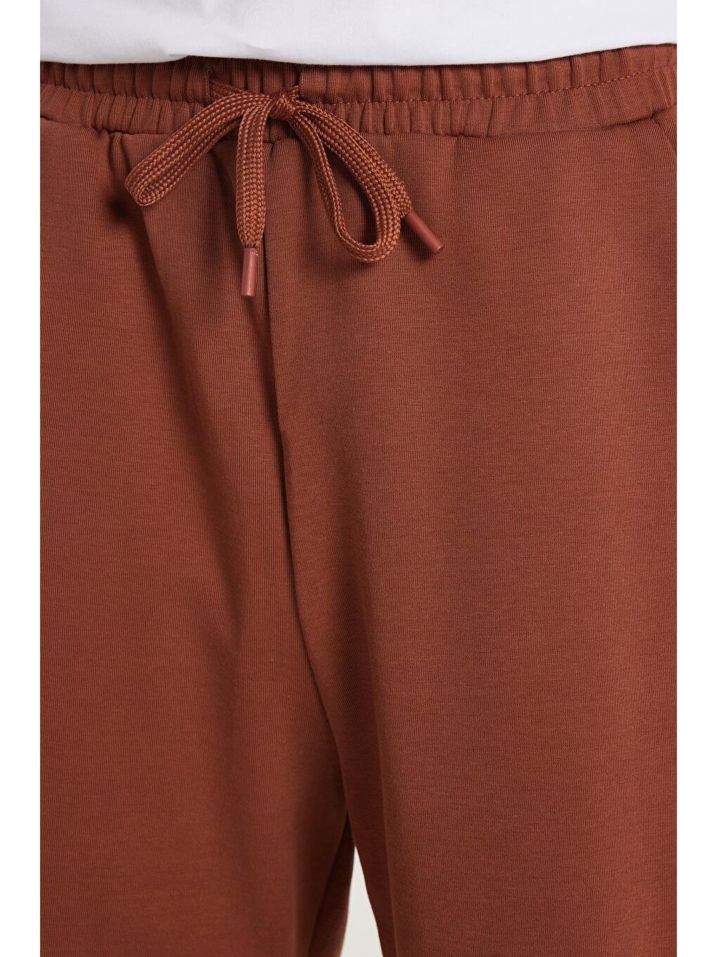 Erkek Relax Fit Rahat Kesim Yandan Cepli Kahverengi Bermuda Şort-2