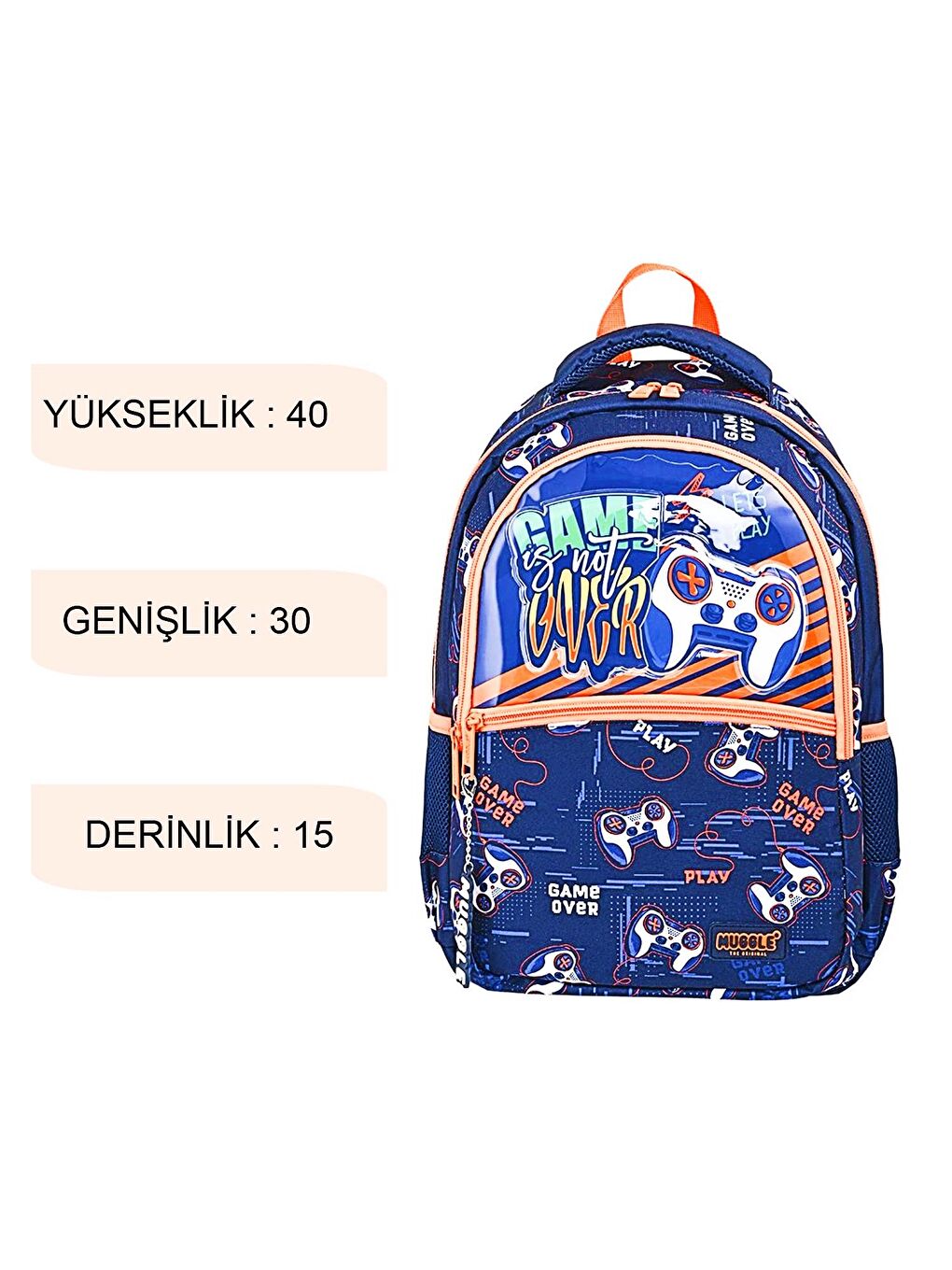 3 Bölmeli Lets Play Okul Sırt Çantası+Beslenme Çantası-3